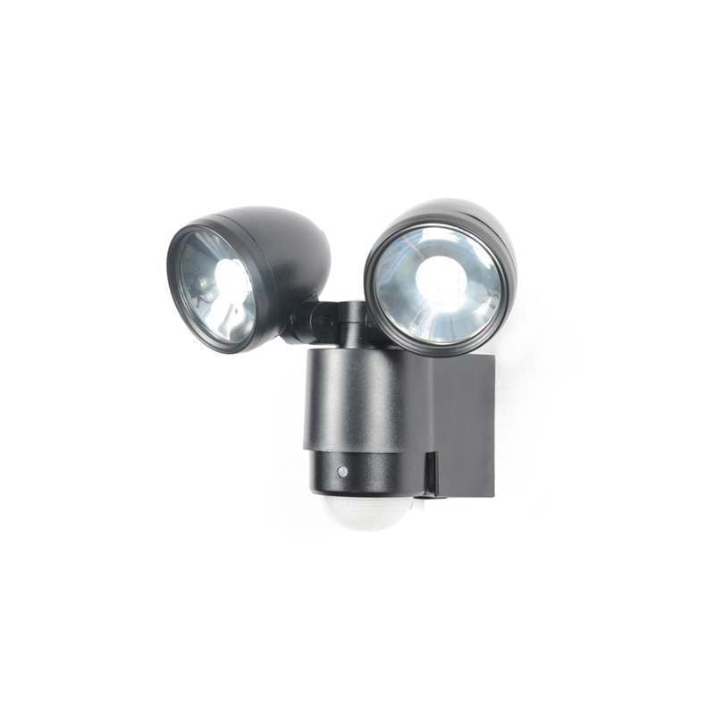 Forum Lighting ZN-23454-BLK LED Twinspot Black Floodlight /w PIR