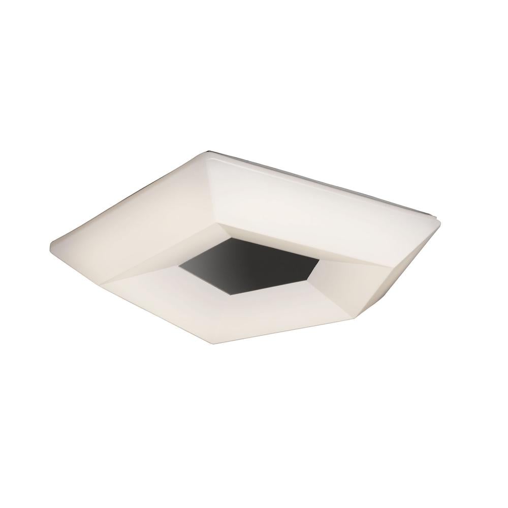 Photos - Chandelier / Lamp MANTRA City Flush Ceiling 28W LED Large 3000K 2800lm Polished Chrome/White Acrylic M3795 