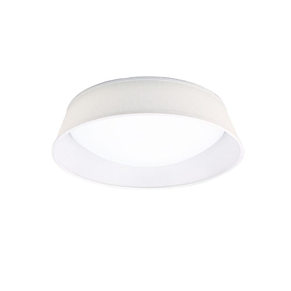 Photos - Chandelier / Lamp MANTRA Nordica Flush Ceiling 21W LED 45CM Off White 3000K 2100lm White Acrylic With Ivory White Shade M4961 