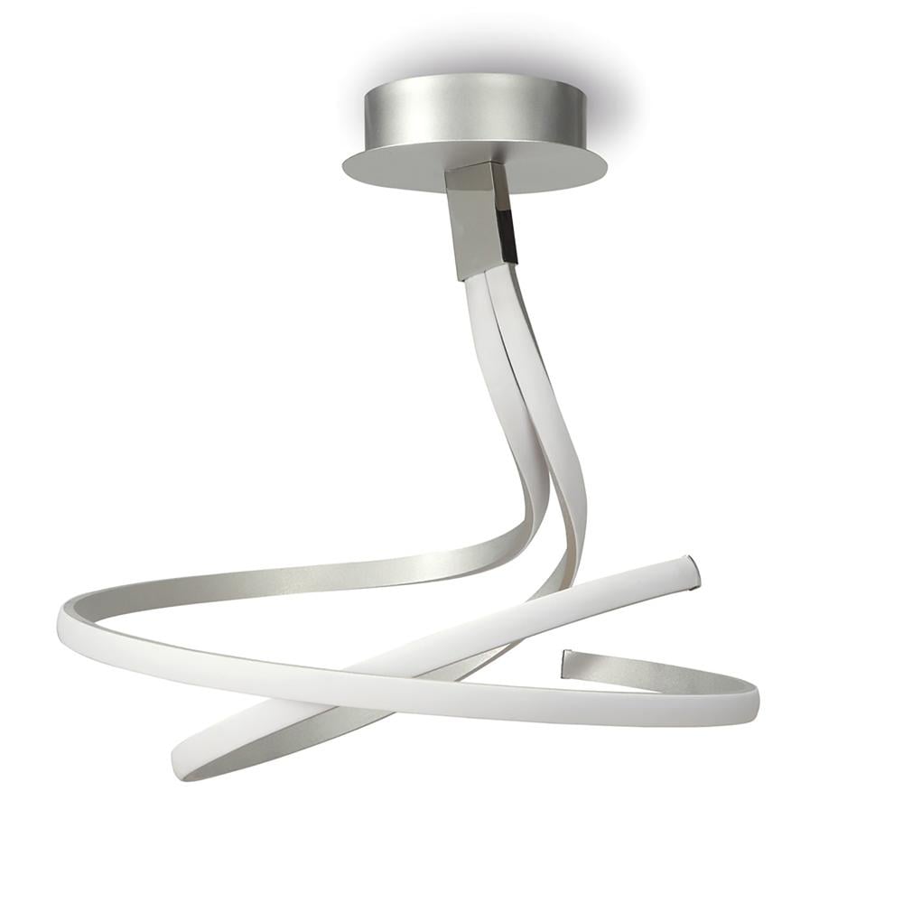 Photos - Chandelier / Lamp MANTRA Nur Semi Flush 50W LED 3000K 4000lm Silver/Frosted Acrylic/Polished Chrome M4981 