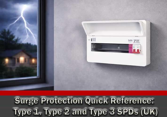 Surge Protection Quick Reference: Type 1, Type 2 and Type 3 SPDs (UK)