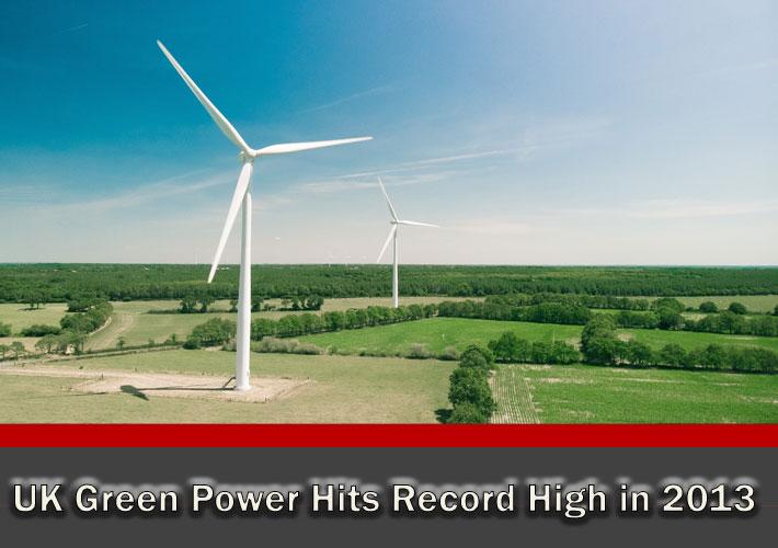 UK Green Power Hits Record High in 2013